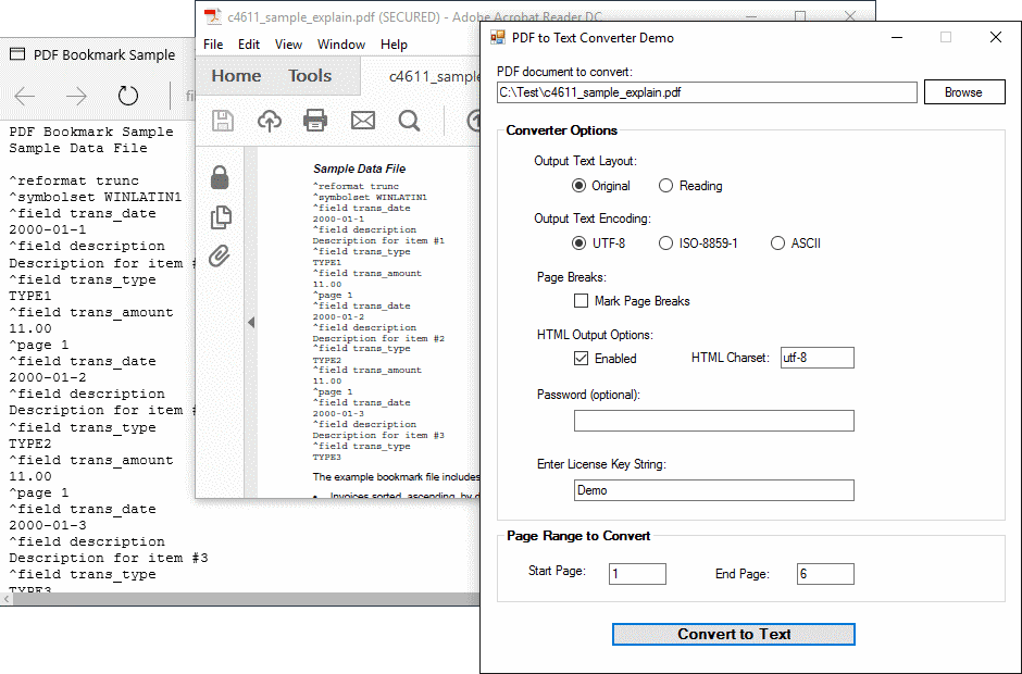 Extract text from your PDF documents.
