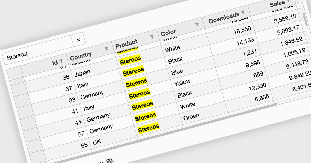 Add Advanced Search Capabilities to Your Grid Apps