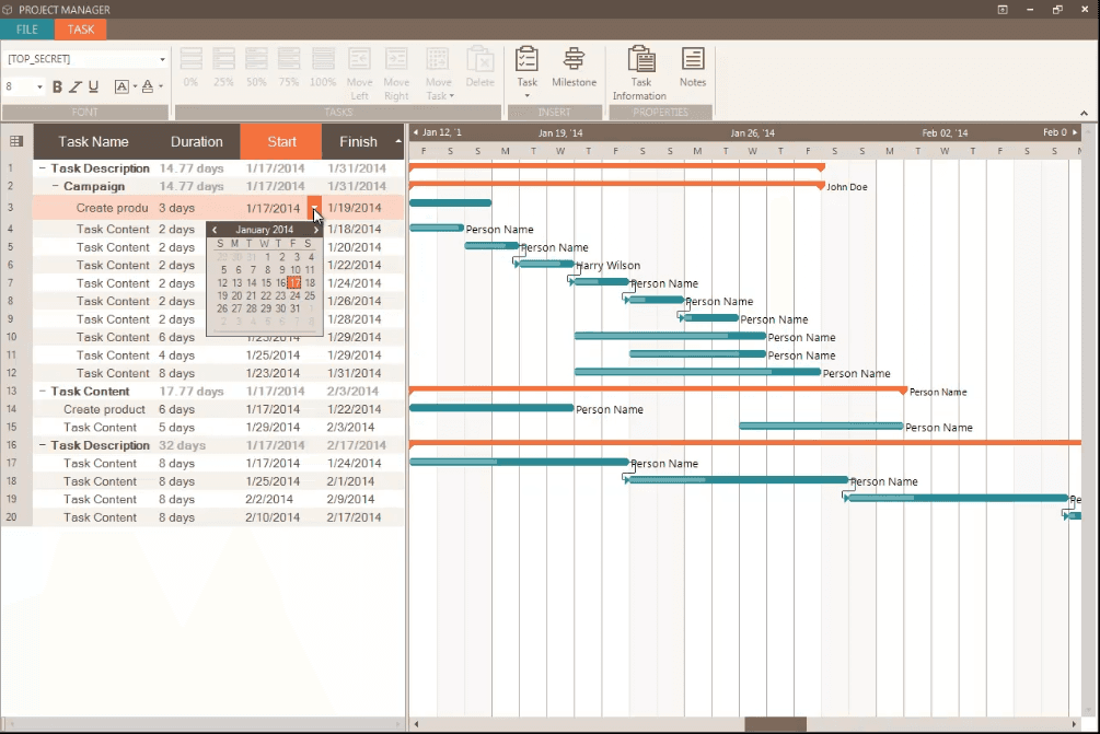 Infragistics Ultimate UI for Windows Forms Gantt View product image