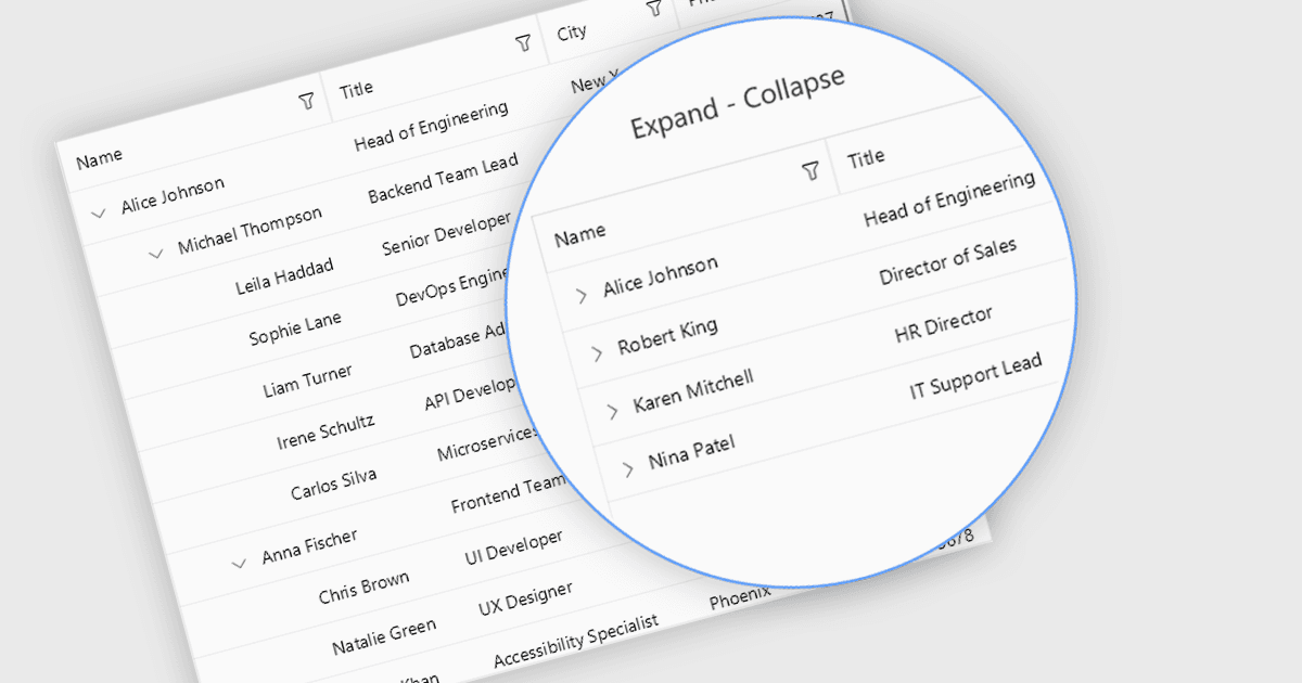 Display Complex Data with Hierarchical Navigation
