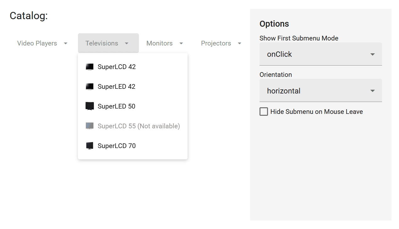 image du produit DevExtreme React UI Navigation Controls