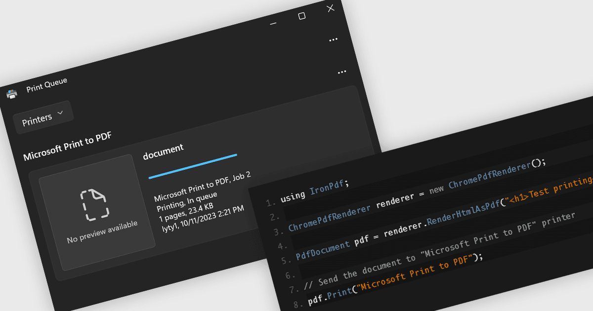 Add Direct PDF Printing to .NET Applications