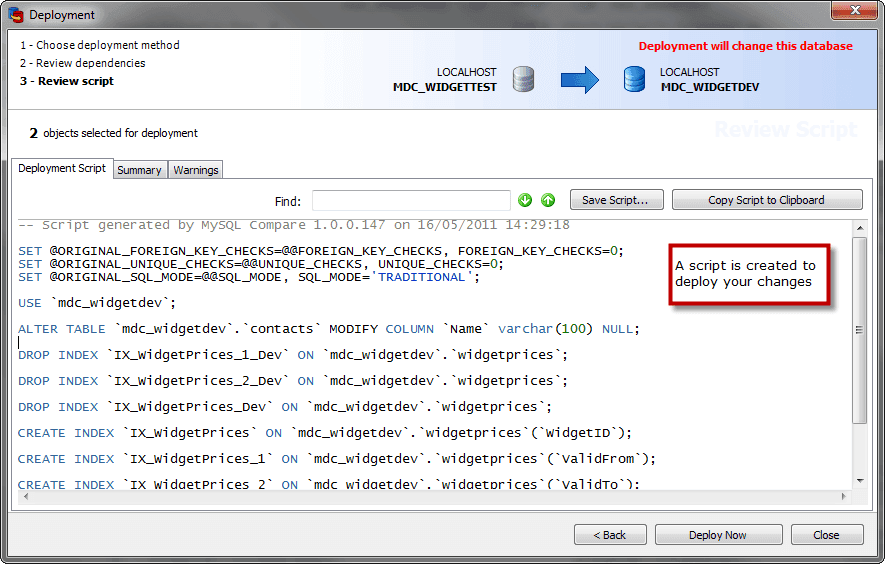 immagine del prodotto MySQL Data Compare