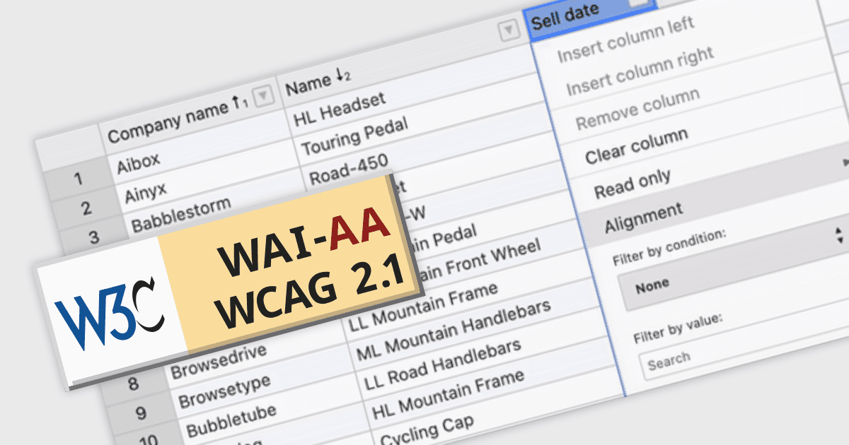 Make your Grids and Spreadsheets More Accessible