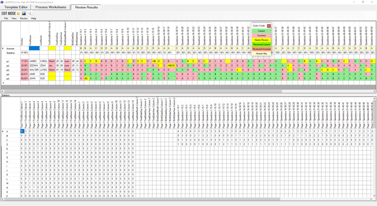 Easily retrieve data from filled forms using the LEADTOOLS Optical Mark Recognition engine.