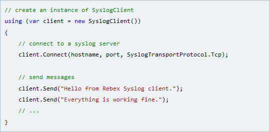 Syslog client/server library for .NET.