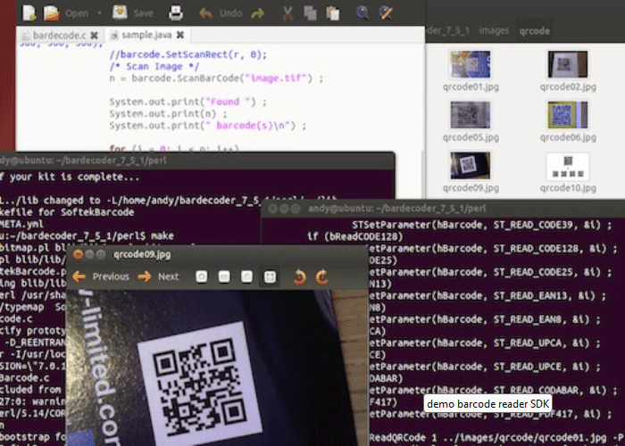 Read normal 1D and 2D barcodes from images, bitmaps and PDF Documents.