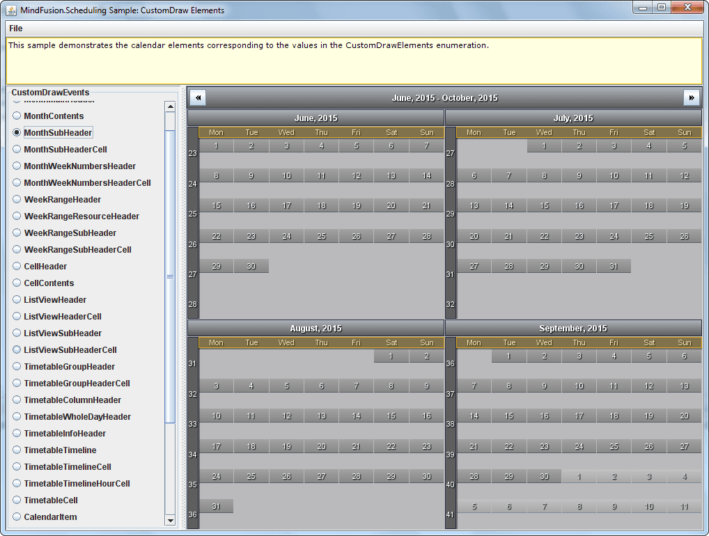 MindFusion.Scheduling for Java Swing launched