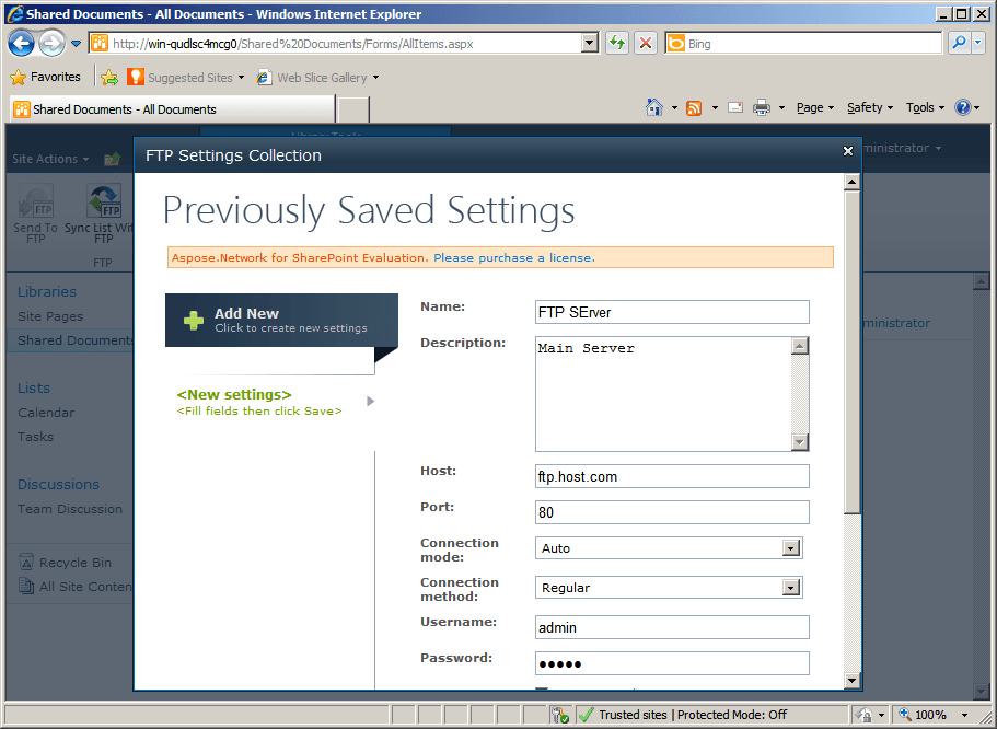 Aspose.Network for SharePoint launched