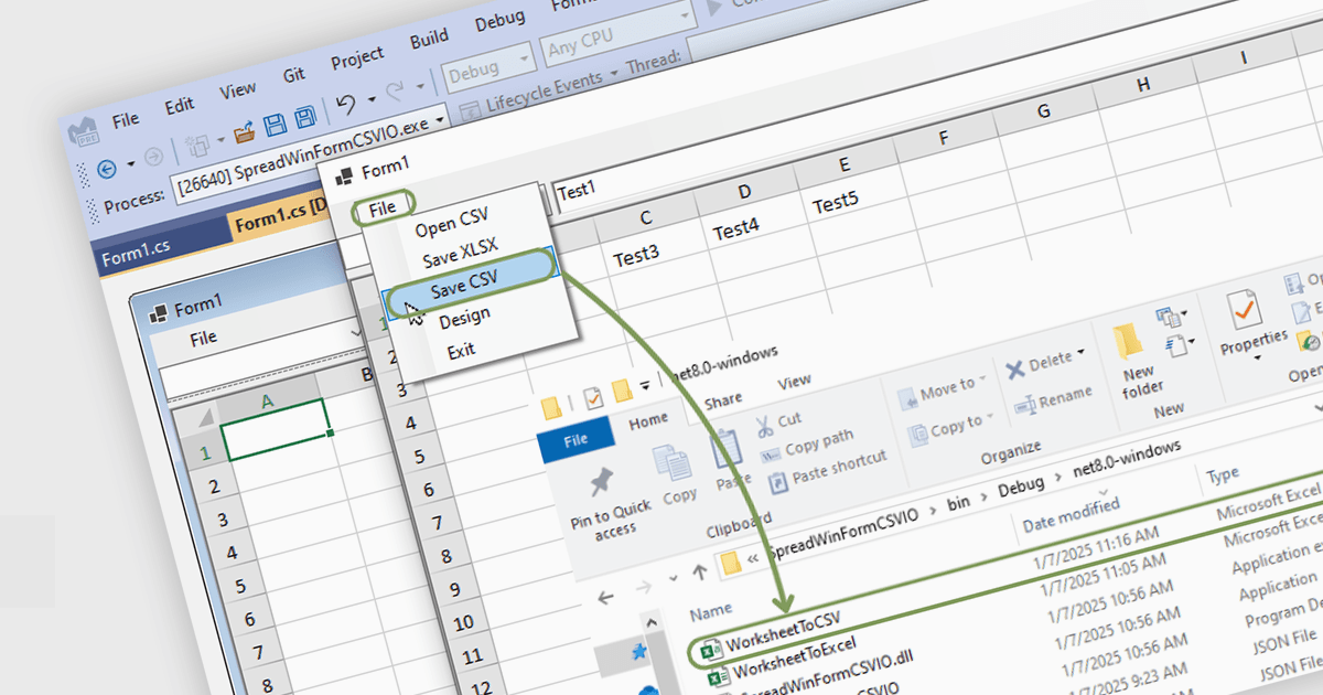 Import and Export CSV Files Using WinForms