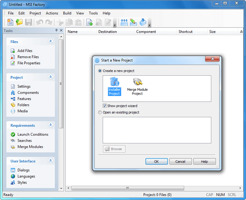 MSI Factory offers a complete set of advanced installer capabilities including an intelligent development environment, a fully scriptable .EXE bootstrap wrapper with LZMA data compression.