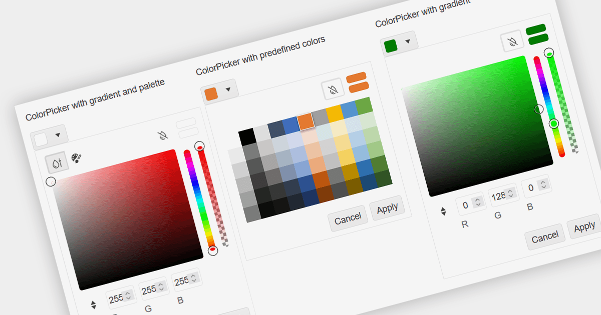 Select and Input Colors in Vue Apps
