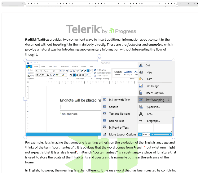 immagine del prodotto Telerik UI Blazor WordsProcessing