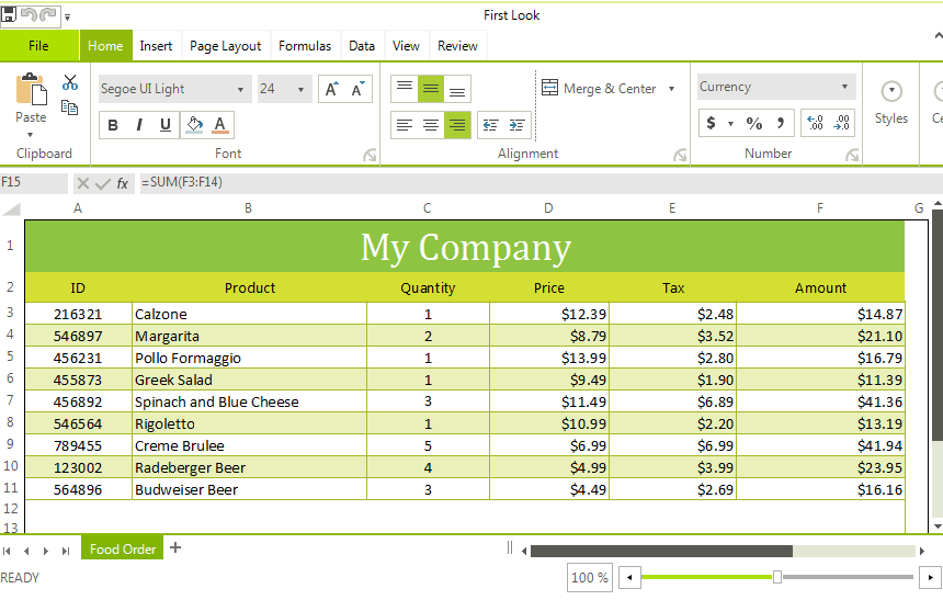 Telerik UI for WinForms Spreadsheet 產品圖片 Telerik UI for WinForms Spreadsheet 產品圖片