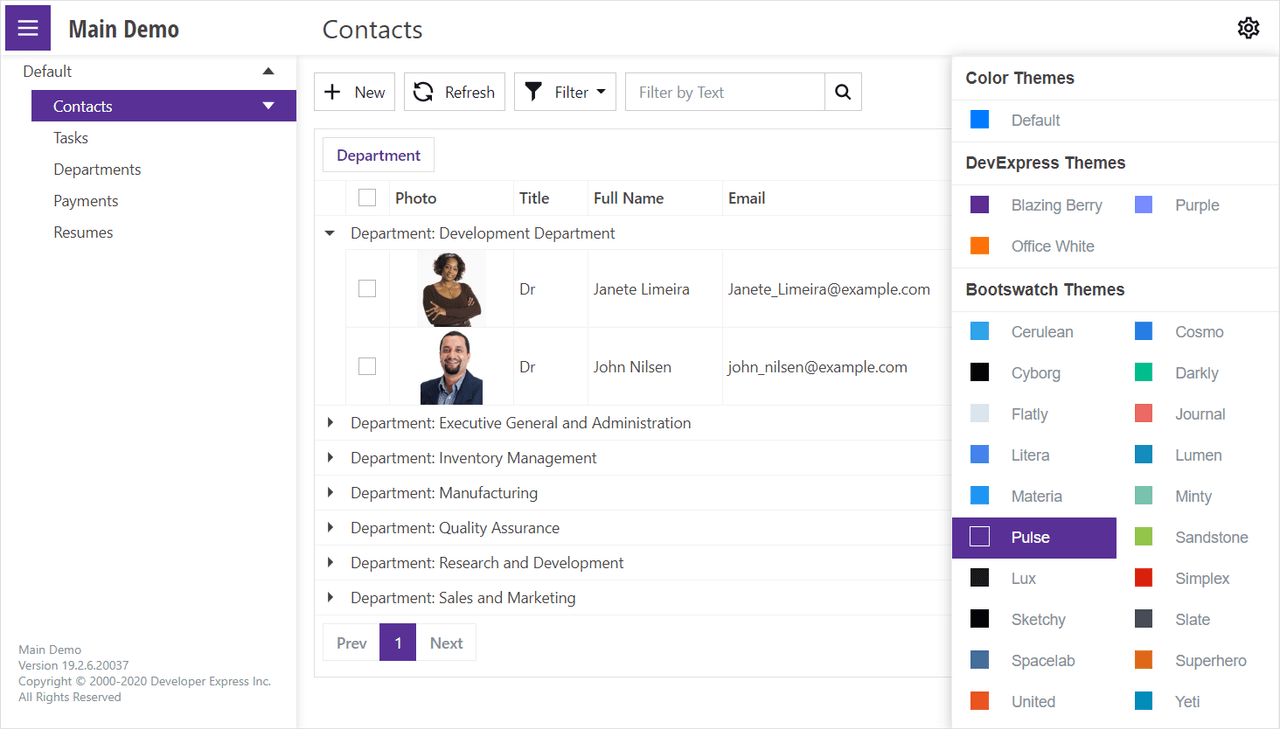 image du produit DevExpress Blazor UI Layout and Design Controls