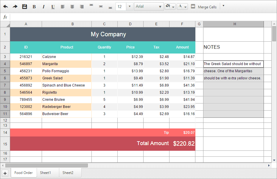 Telerik UI for ASP.NET AJAX Spreadsheet 產品圖片 Telerik UI for ASP.NET AJAX Spreadsheet 產品圖片