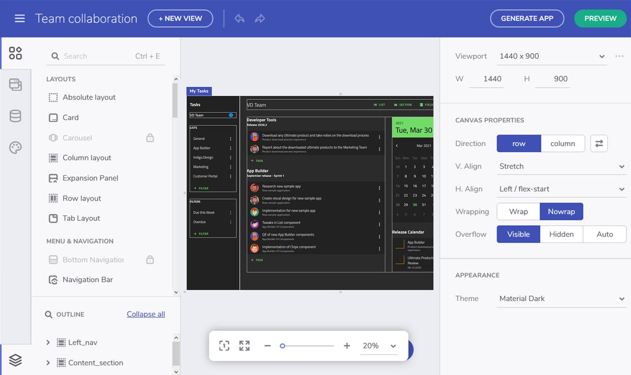Accelerate app creation from design to code.
