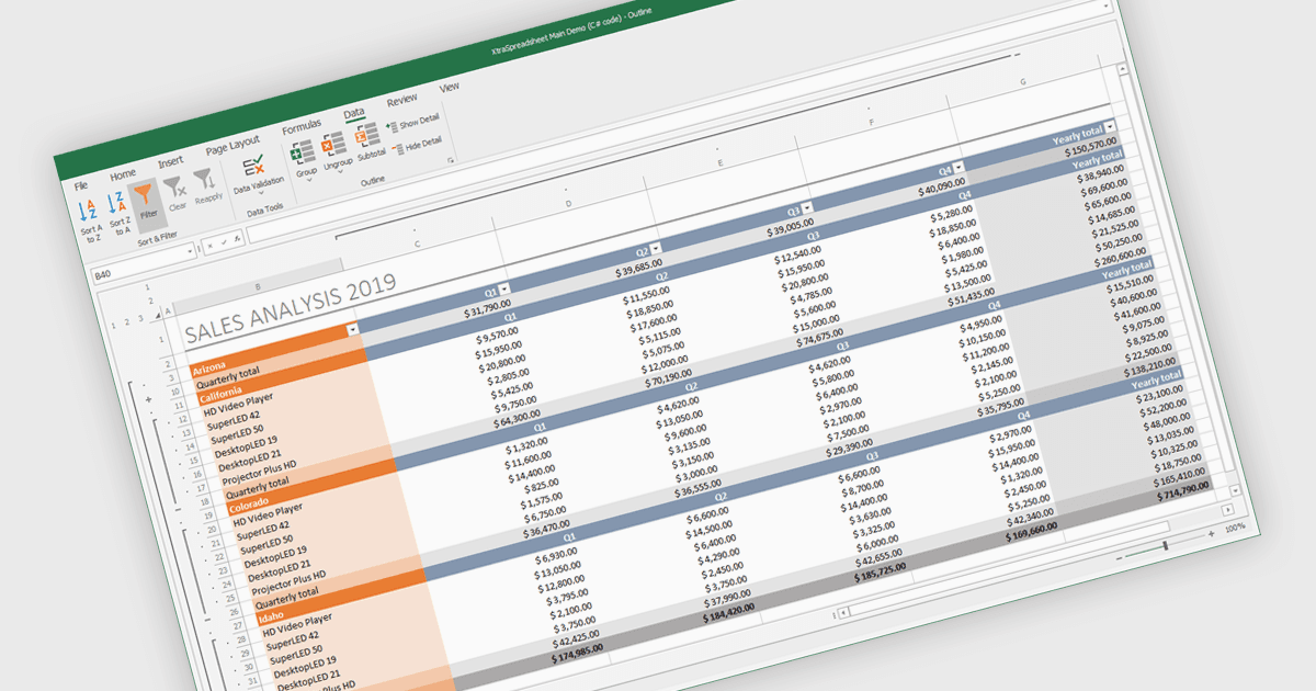 Organize Spreadsheets with Grouping and Filtering