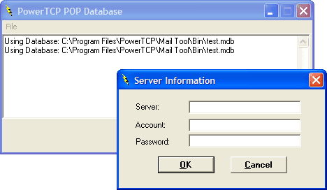 You can populate a database with all the messages that currently reside in a designated POP3 Account.
