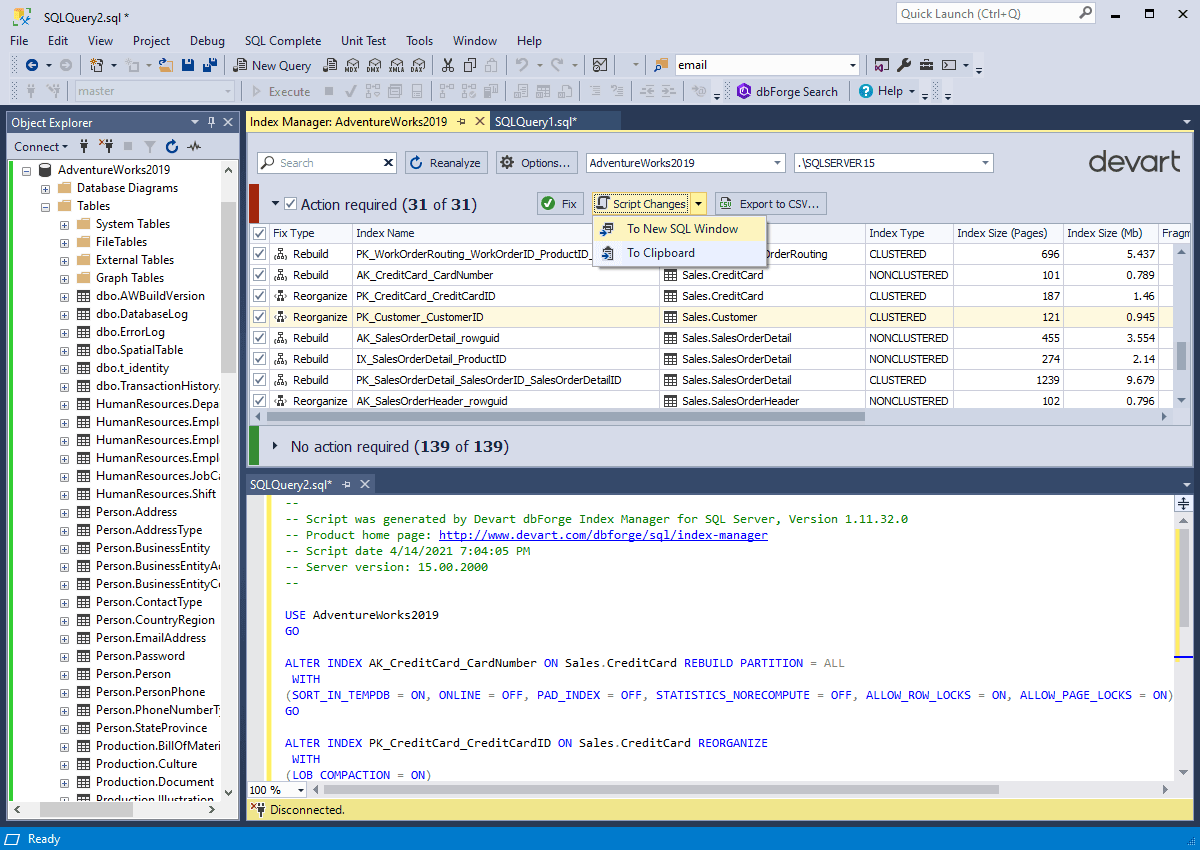 dbForge Index Manager product image