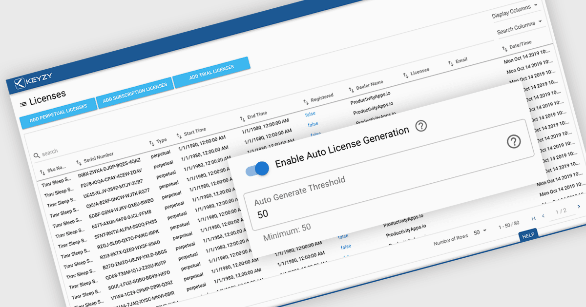 Reabastecer automáticamente el inventario de licencias de software