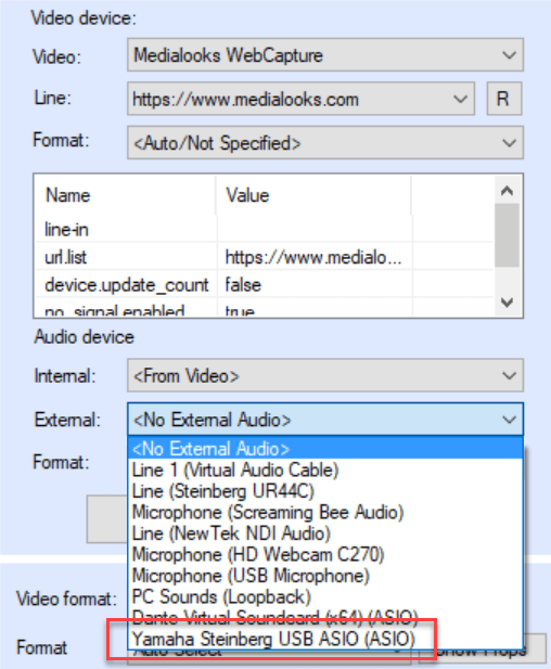 Medialooks ASIO Device Support Plugin