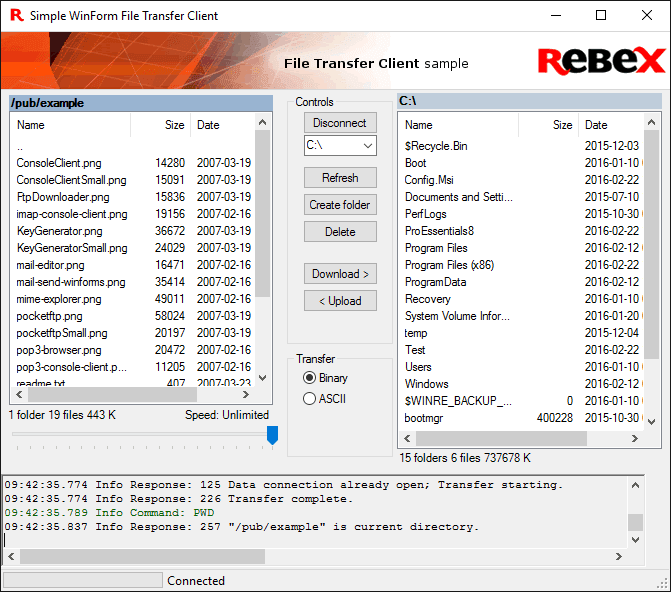 SFTP, FTP, FTPS and File Server for .NET.