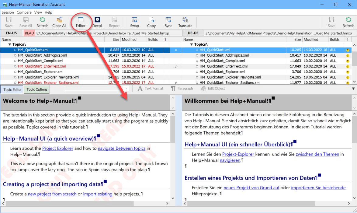 Translate and synchronize Help & Manual documentation projects.