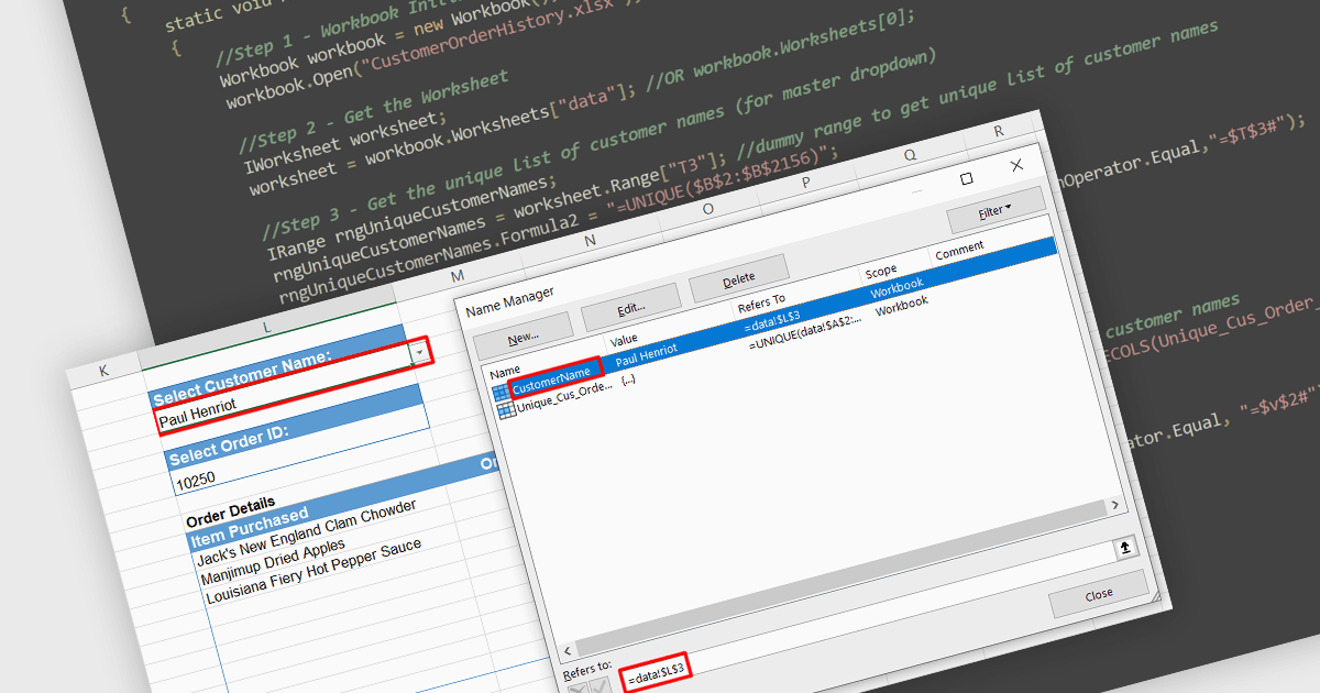 Build Dependent Lists with Excel Dynamic Functions