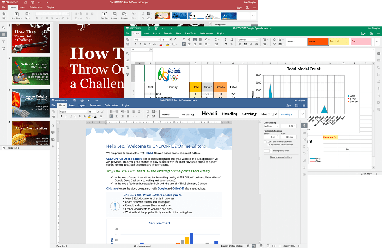 Edit, share and collaborate on documents online in-browser within your own application.