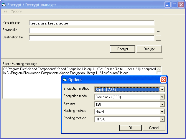 Xceed Encryption for ActiveX product image
