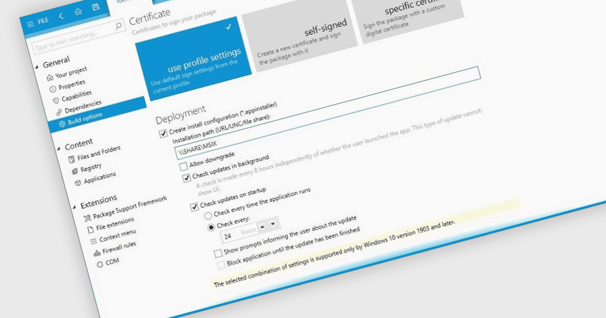 Build MSIX Packages for Modern App Deployment