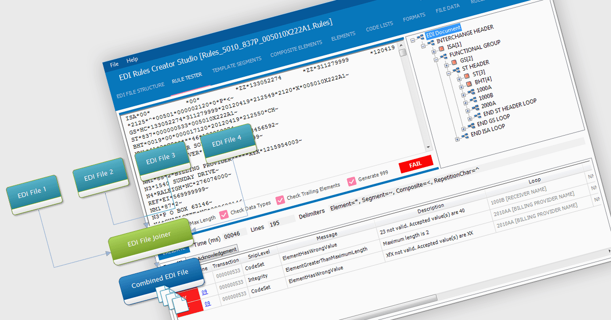 Simplifique os processos de EDI com análise e validação