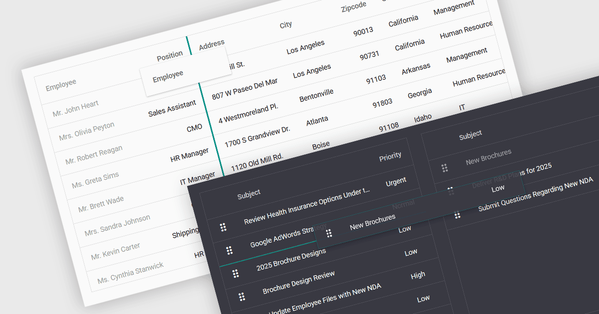 Easily Reorder Grid Data with Drag and Drop