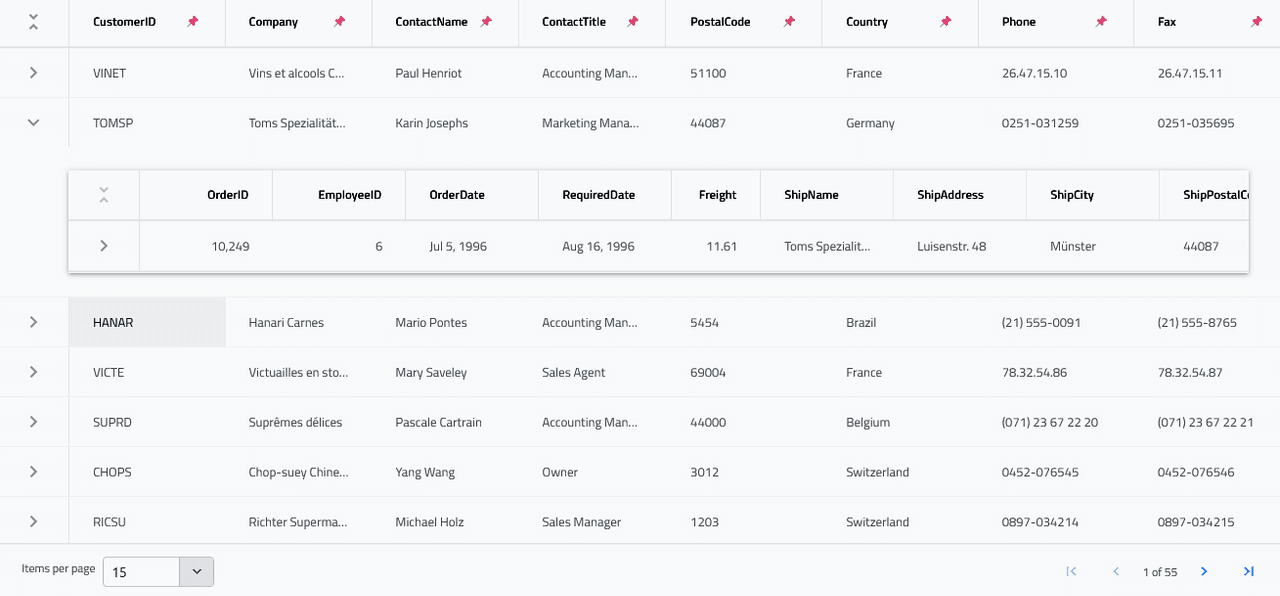Infragistics Ignite UI for Blazor Hierarchical Grid product image Infragistics Ignite UI for Blazor Hierarchical Grid product image