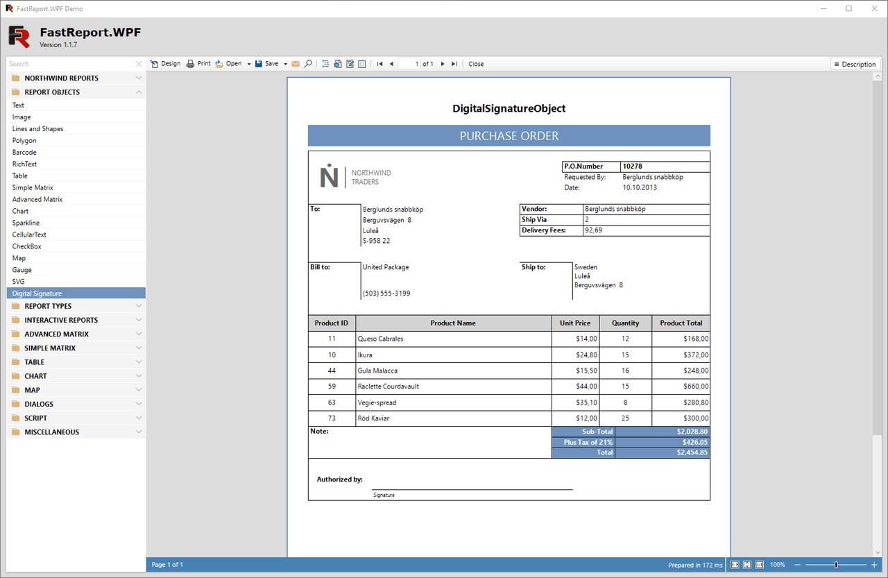 FastReport .NET WPF product image