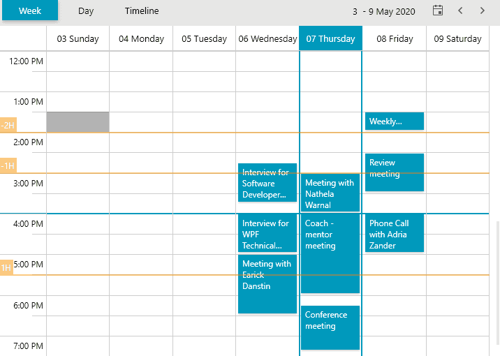 Telerik UI for WPF ScheduleView product image