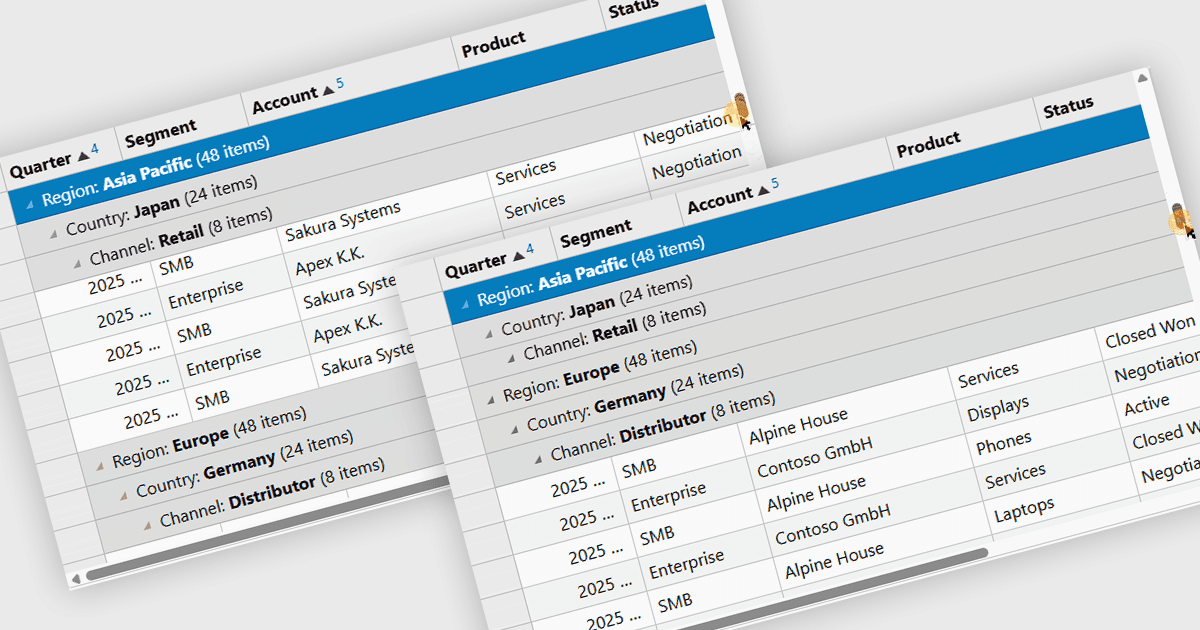 Maintain Context with Sticky Group Headers