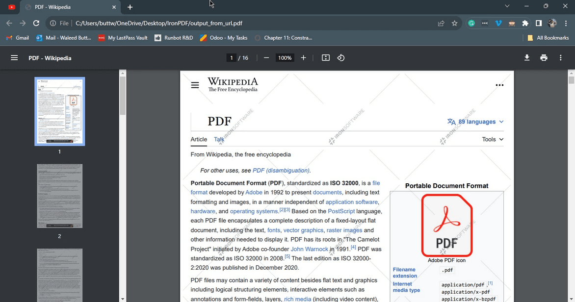 imagen del producto IronPDF for Node.js