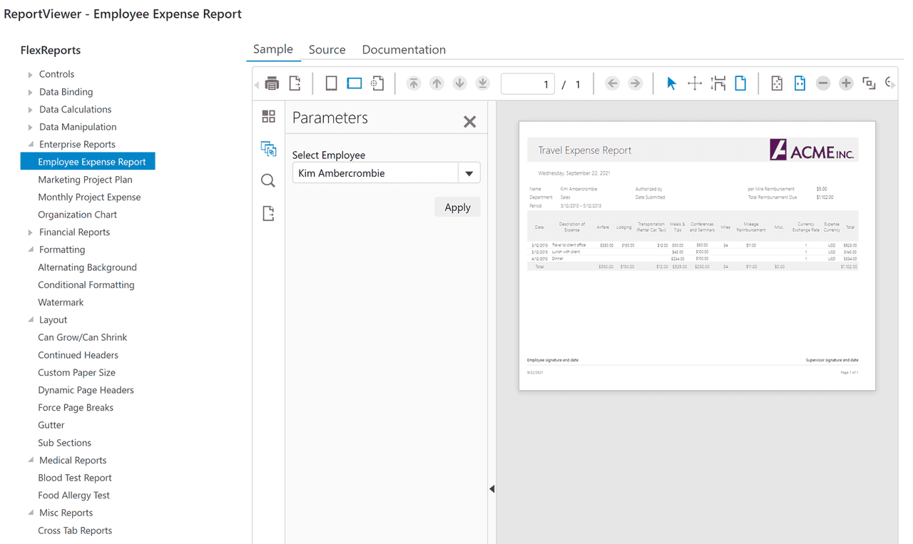ComponentOne WinUI FlexViewer product image