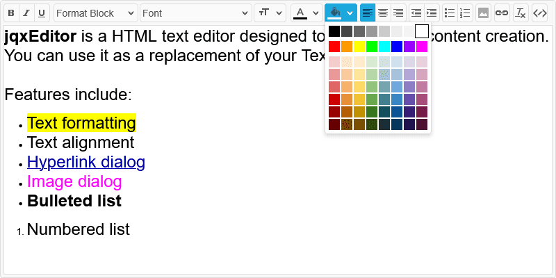 jQWidgets Angular Editor product image