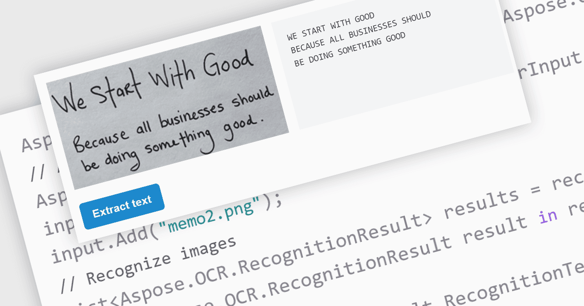 Easily Extract Data from Handwritten Documents