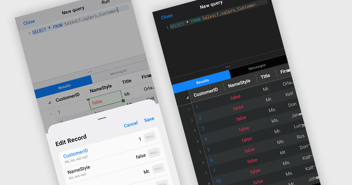 Manage Databases from Android Devices