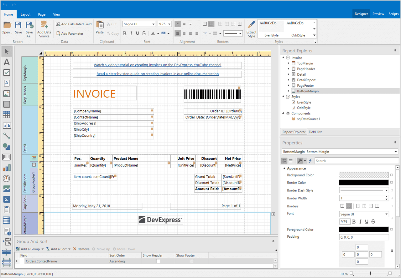 DevExpress Reporting Produktbild