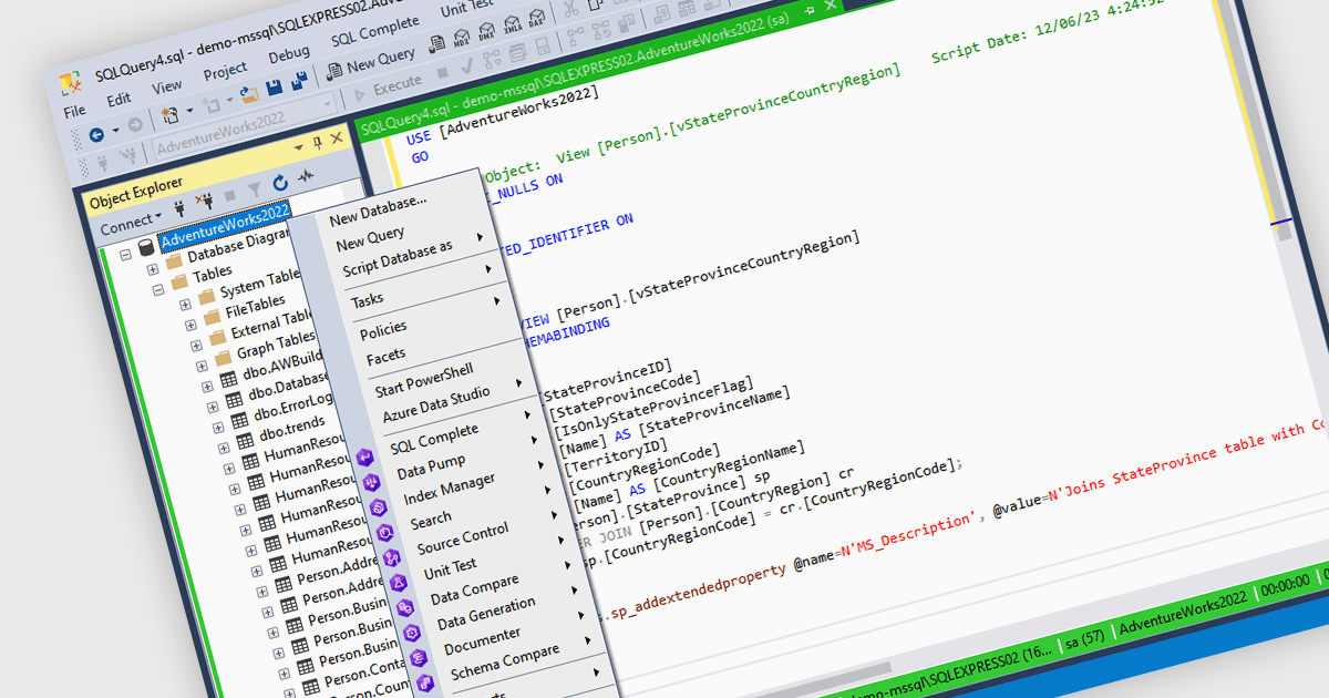 Improve Database Development with SSMS 20.x