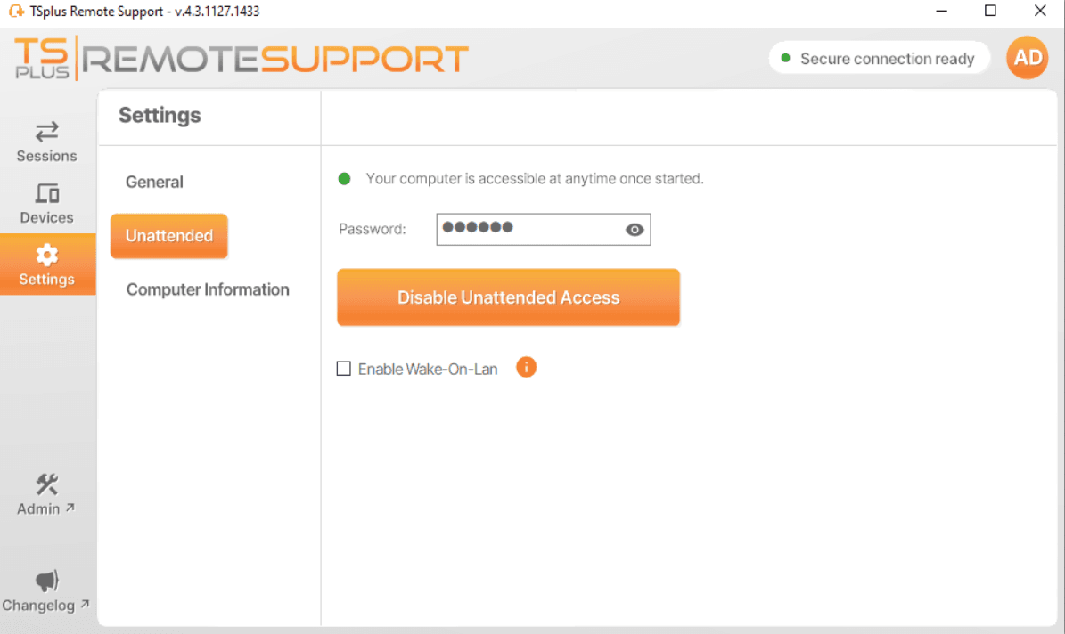 End-users can configure remote computers to be accessible at any time and without needing to be in front of it.