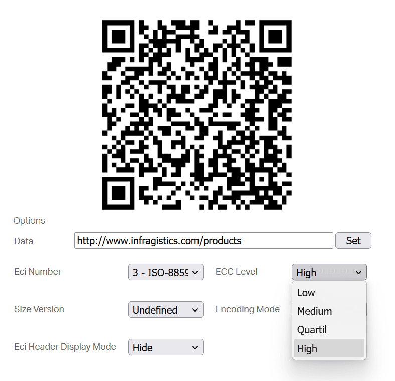 Infragistics Ultimate UI for ASP.NET MVC Barcode product image