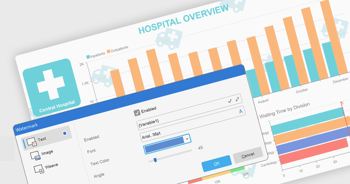 Define Dashboard Watermarks with Text Expressions