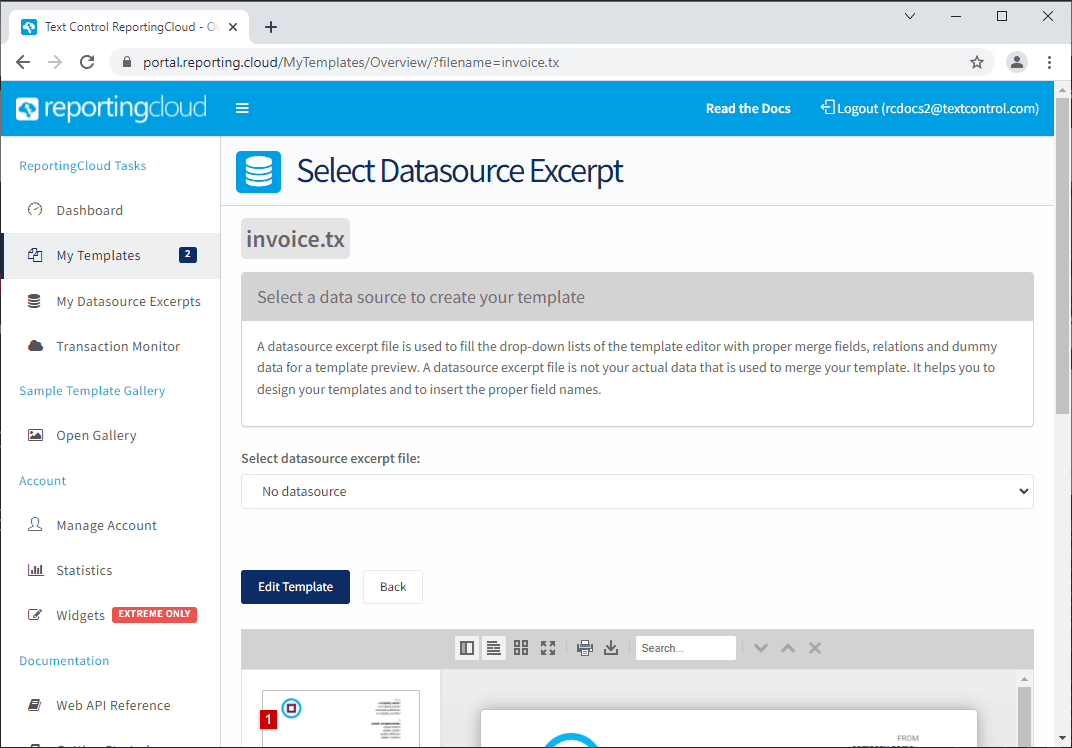 Create PDF documents from Word templates and JSON data using a RESTful Web API reporting platform.