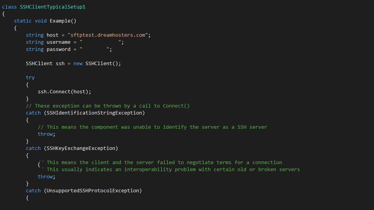 Provides high-performance SFTP (FTP over SSH) file transfer functionality.